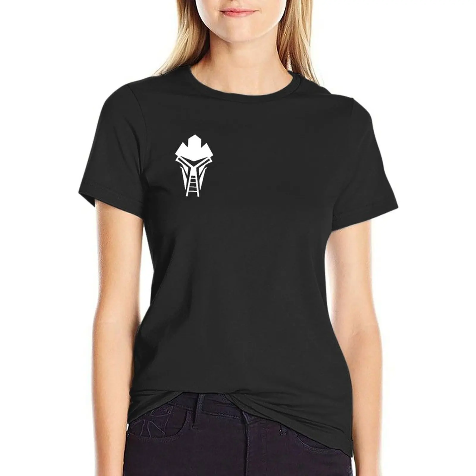 Cylon Mask Small Logo T-Shirt Female clothing plus size tops ariat shirts for Women