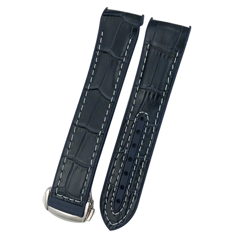 19mm 20mm 21mm 22mm Cowhide Silicone Rubber Nylon Watchband Fit for Longines HUAWEI GT2 Samsung MIDO Seiko SKX Sport Watch Strap view 5