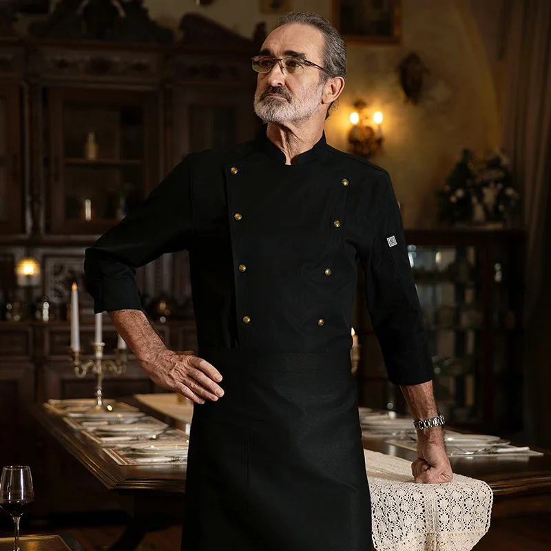 シェフ作業服長袖秋冬レストランキッチン洋食キッチンケータリング食堂ベーキングケーキパン Clothi