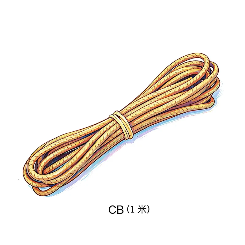 1 Meter 3mm Diameter Heavy-Duty Shock Cord Matte Elastic String Replacement for Tactical DIY Gear