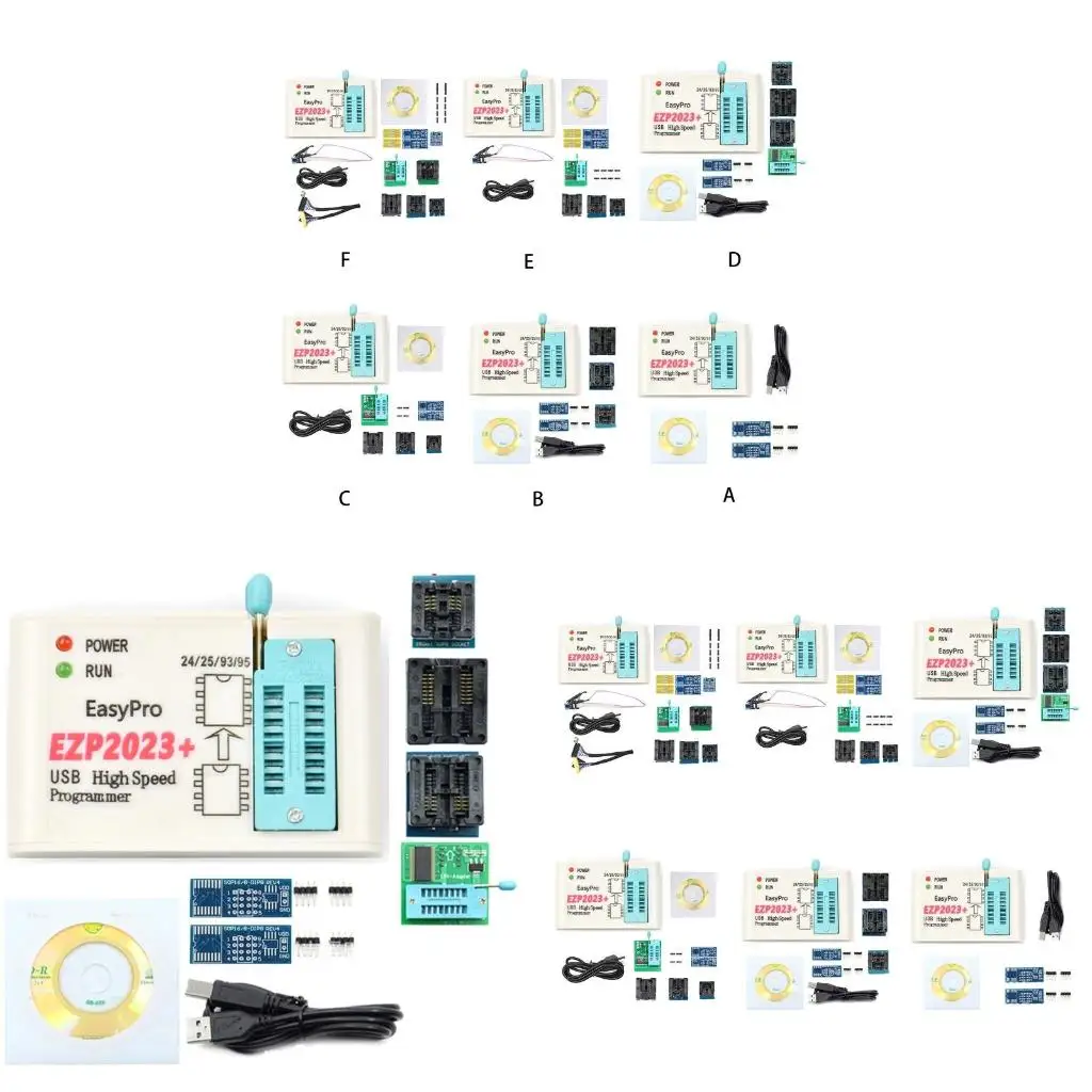 

EZP2023 SPI FLASH Programmer Support 25 FLASH SPI 24 25 93 95 EEPROM + Adapters