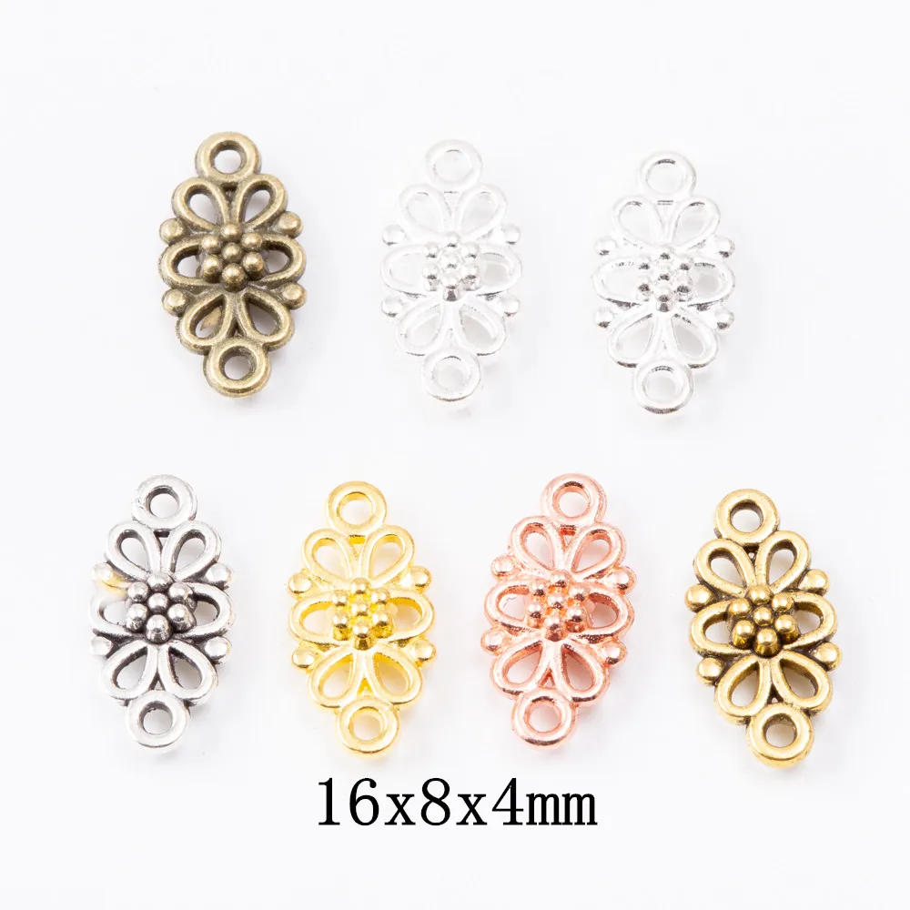 

120pieces (flower) vintage zinc alloy charm metal pendant DIY jewelry discovery making accessories 1174