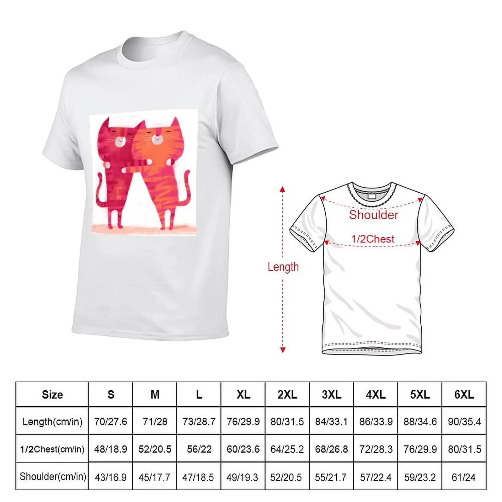 Cat Cuddle T-Shirt Work Short Sleeve Cotton Top