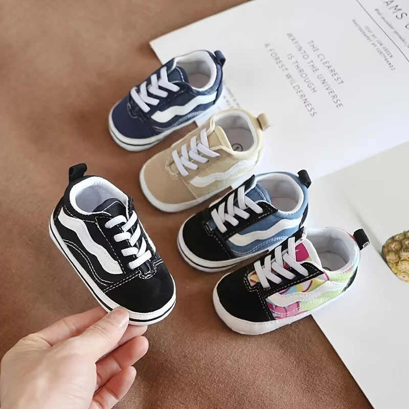 Canvas Sneakers Baby Boys Girls Shoes First Walkers Infant Toddler Anti-Slip Soft Sole Classical Newborn Baby Shoes 0-18 Month