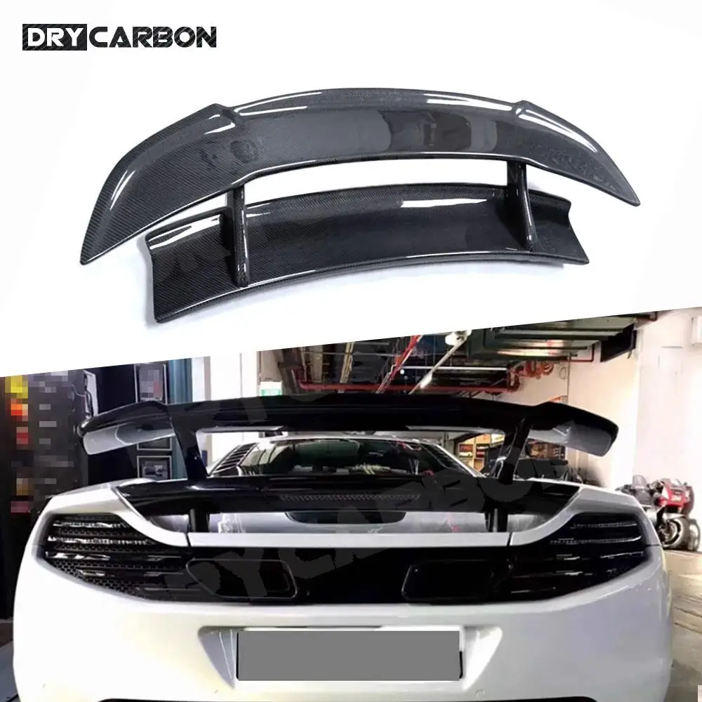 Carbon Fiber Car GT Wing Spoiler Body Kits for Mclaren 650s MP4-12C 2013+ Racing Spoiler Rear Trunk Duck FRP Accessories