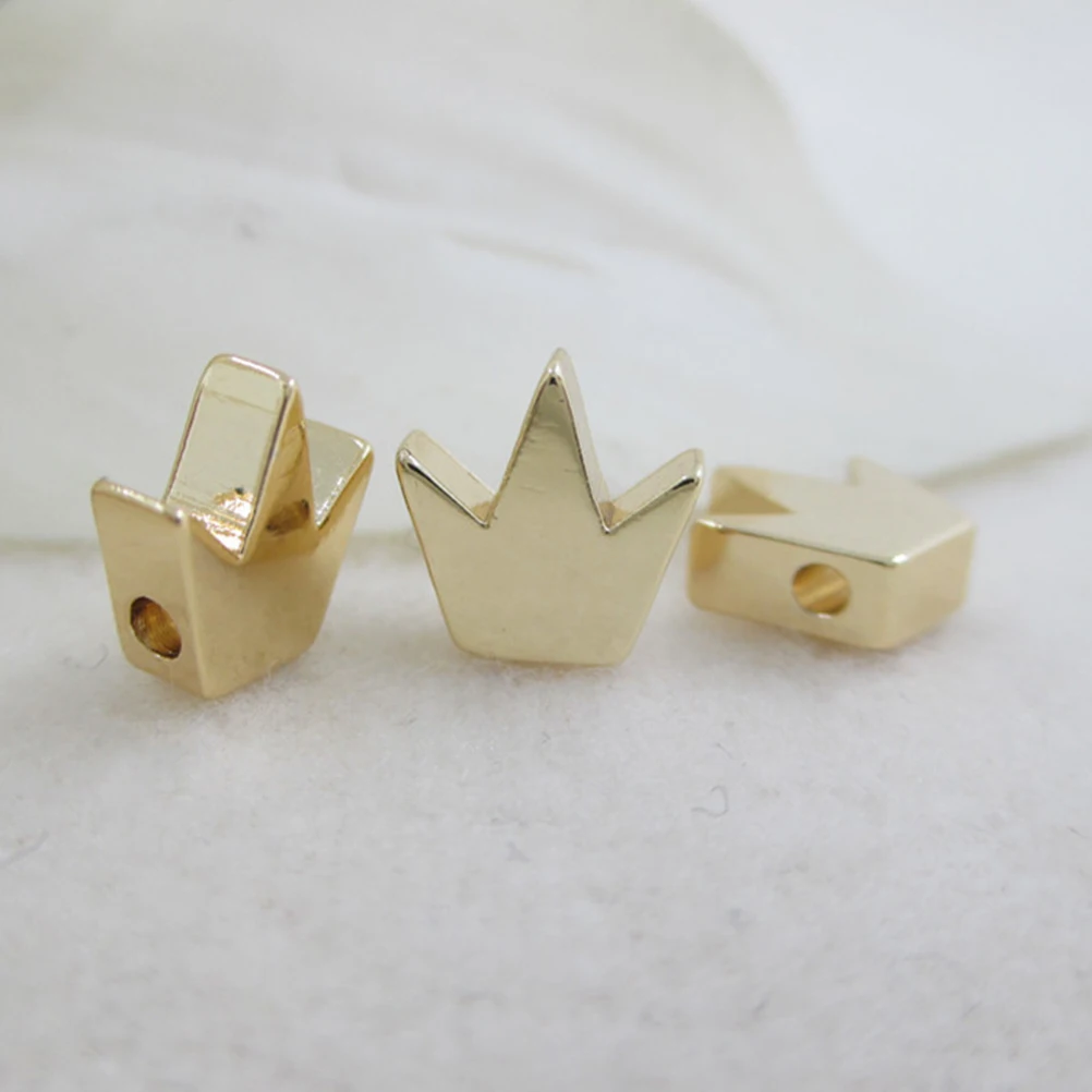 

20pcs Shaped Beads Golden Smooth DIY Jewelry Necklace Beads Bracelet Necklace Accessories Craft Project Gifts