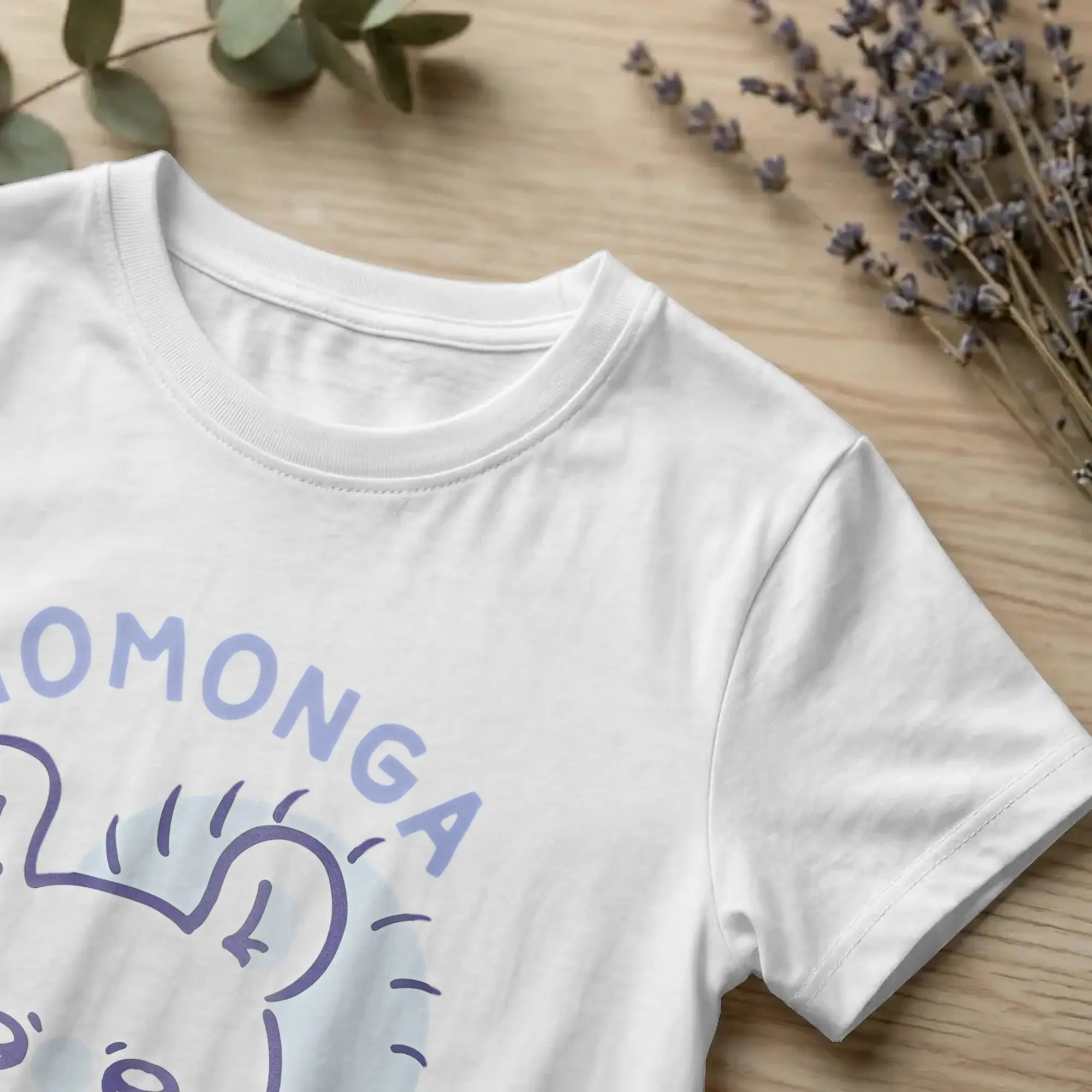 Chiikawas Weißes Momonga-T-Shirt für Herren und Damen, Baumwolle, Vintage-T-Shirts, Rundhals-T-Shirt, kurzärmelig, Geschenkidee – Detail 2