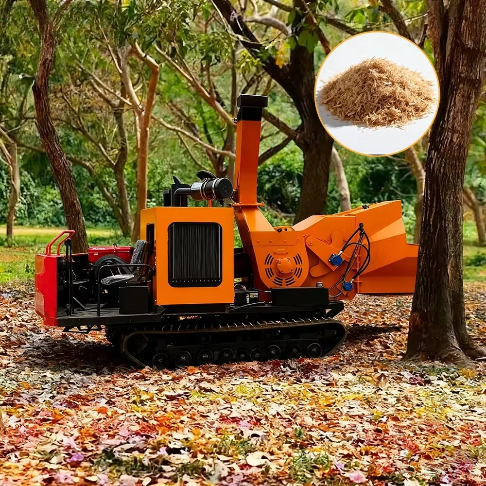 Mobile Tracked Wood Orchard Garden Wood Chipper Branch Grinder Crusher Price
