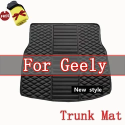 For Geely Coolray 2019 2020 2021 2022 2023 2024 Car Boot Mat Rear Trunk Liner Cargo Leather Floor Carpet Tray Accessories Mats ﻿