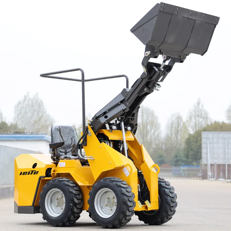 customized Hot Sale Certificated Fully Hydraulic Mini Skid Steer Loader  1.2 ton Front End Loader wheel loader With Attachments
