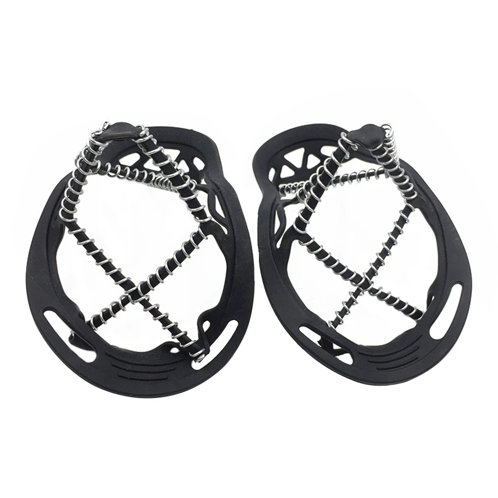 

Non slip Ice Cleats Hiking Climbing Snow Crampons Stretchable Stainless Steel Shoes Cover Small Size Light Weight All Sizes