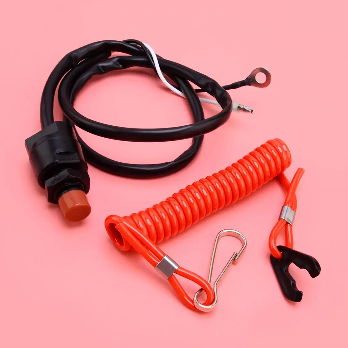 Outboard Engine Motor Kill Stop Switch Safety Tether Lanyard Cord Fit for Yamaha