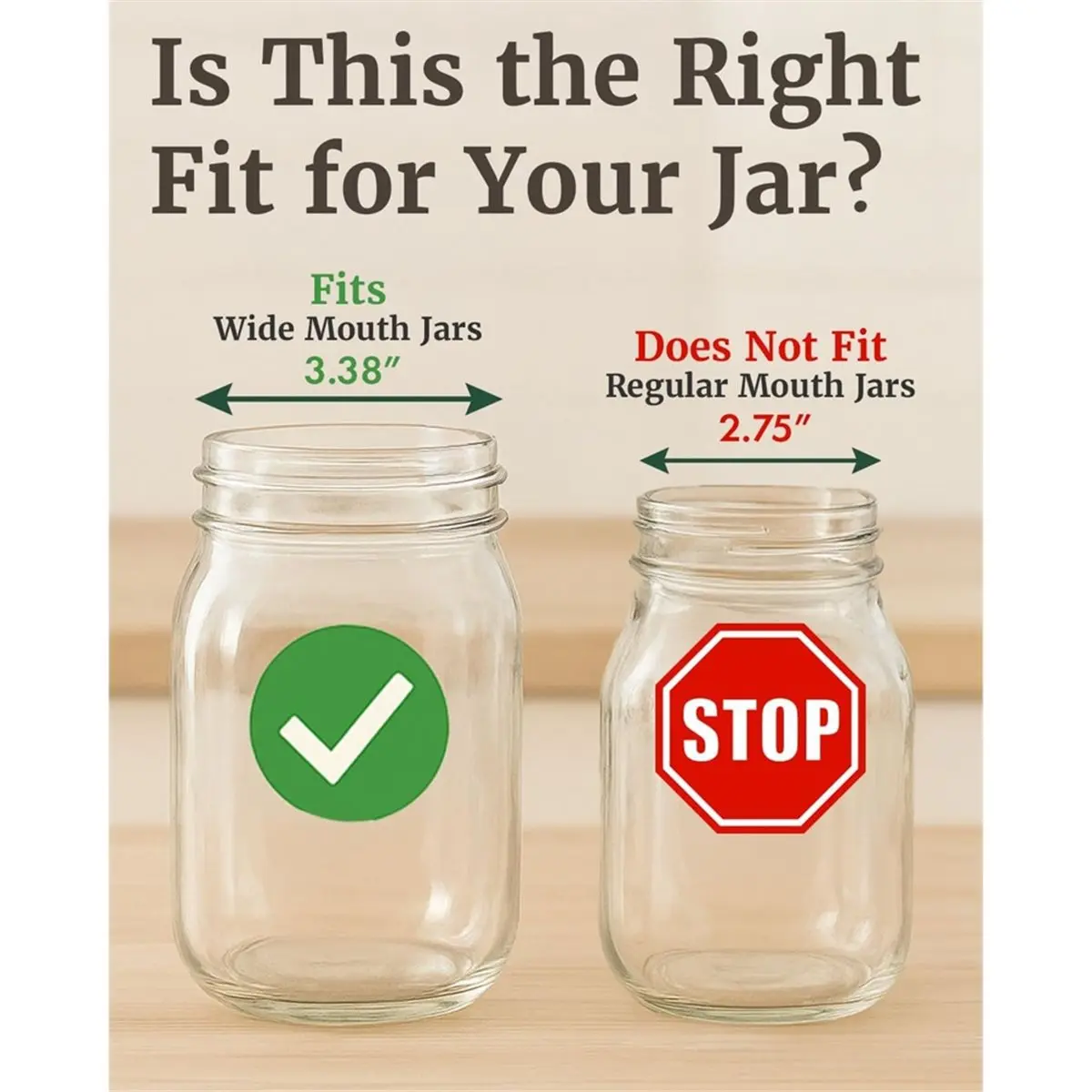 A78I 2pcs Glass Fermentation Weights for Wide Mouth Jars - Perfect for Sauerkraut, & More