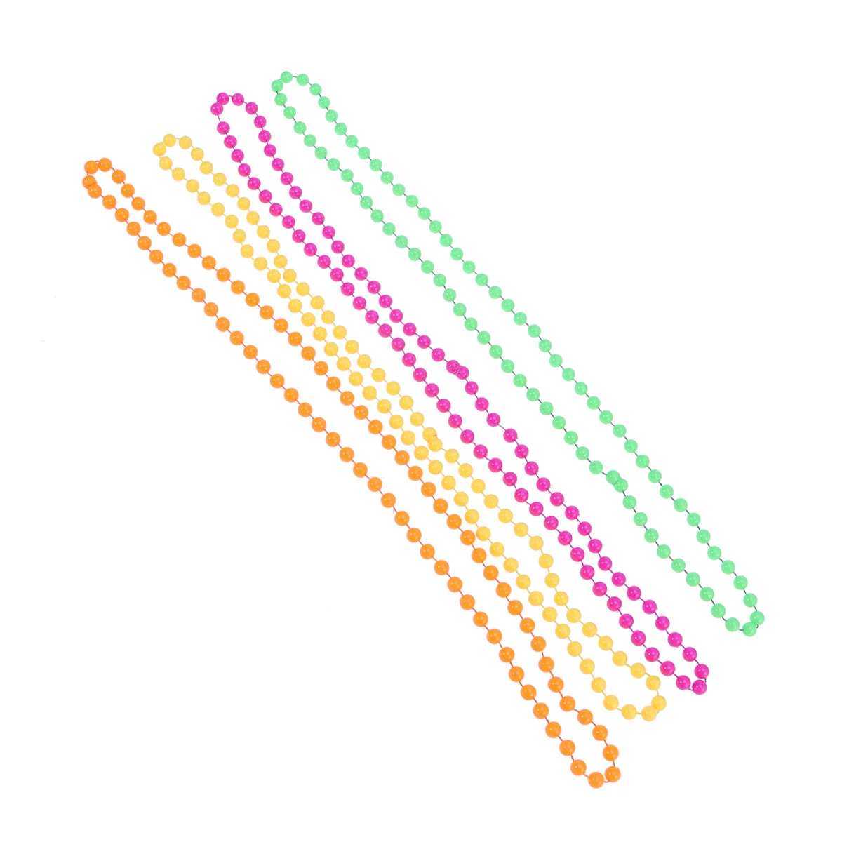 

4 Pcs Plastic Beaded Necklace Colorful Party for Coloured Beads Necklaces Make up