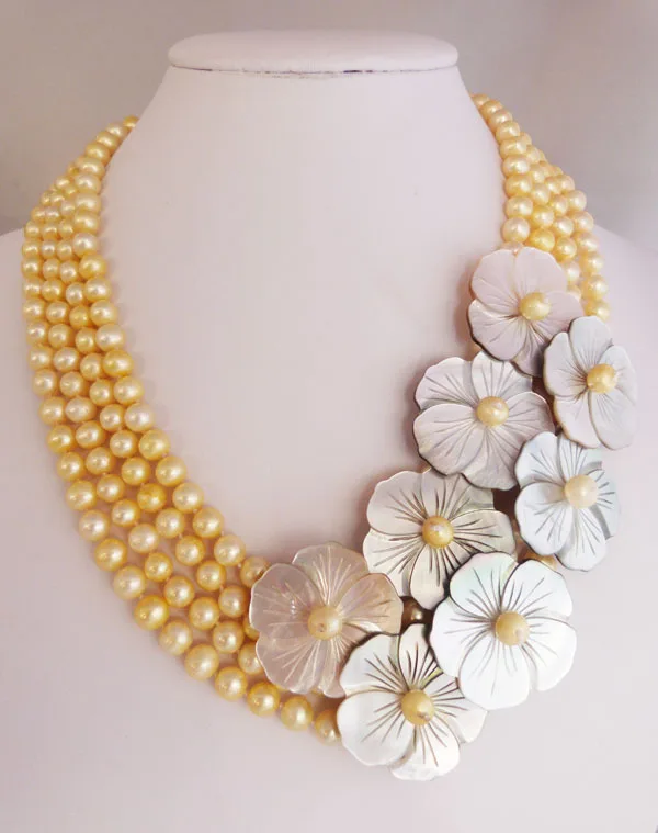 Exquisite  7-8MM  AAA The latest design fashion pearl necklace  19-24