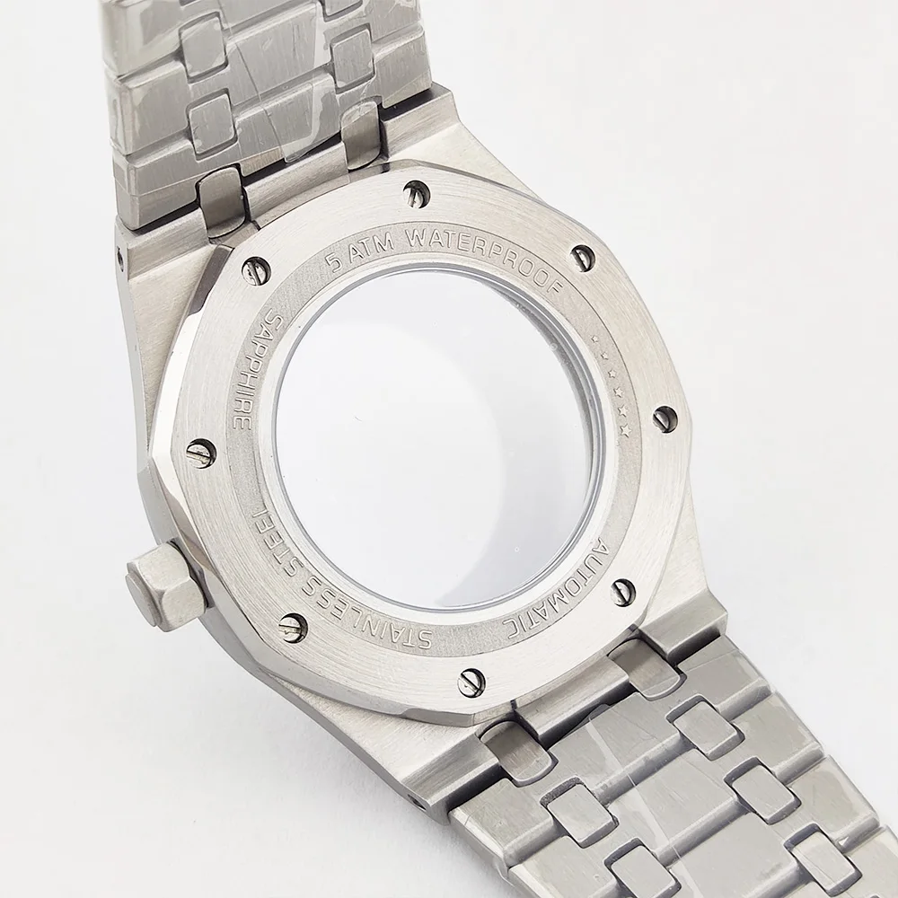 42.5mm Men's watch case 8215 case 316L Stainless steel Sapphire glass waterproof watch case suitable for Miyota 8215 movement