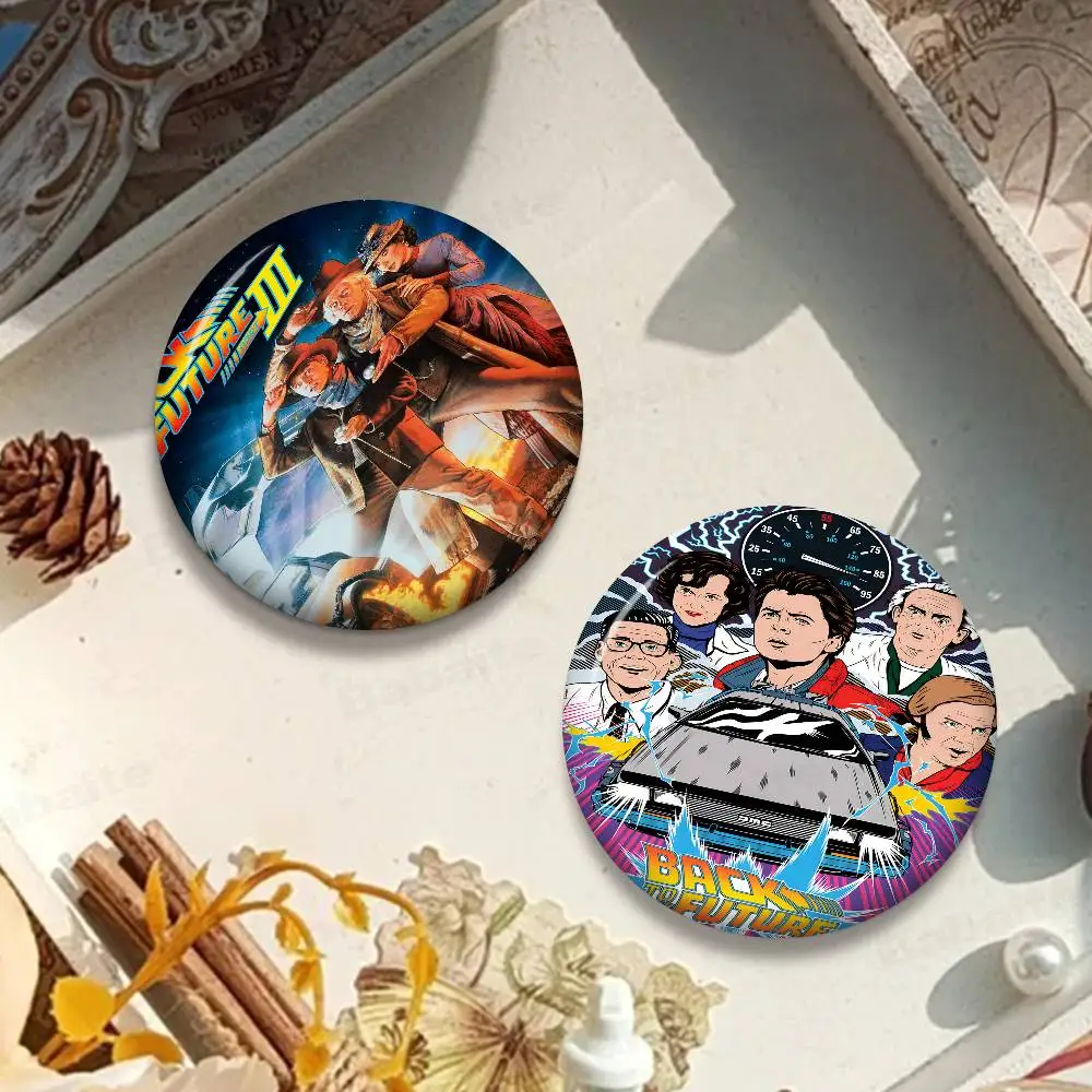 Movie Back To The Future Trilogy Soft Button Pin Bright Printed Icon Gift For Friends Badge Collar Brooch Lapel Pin Metal