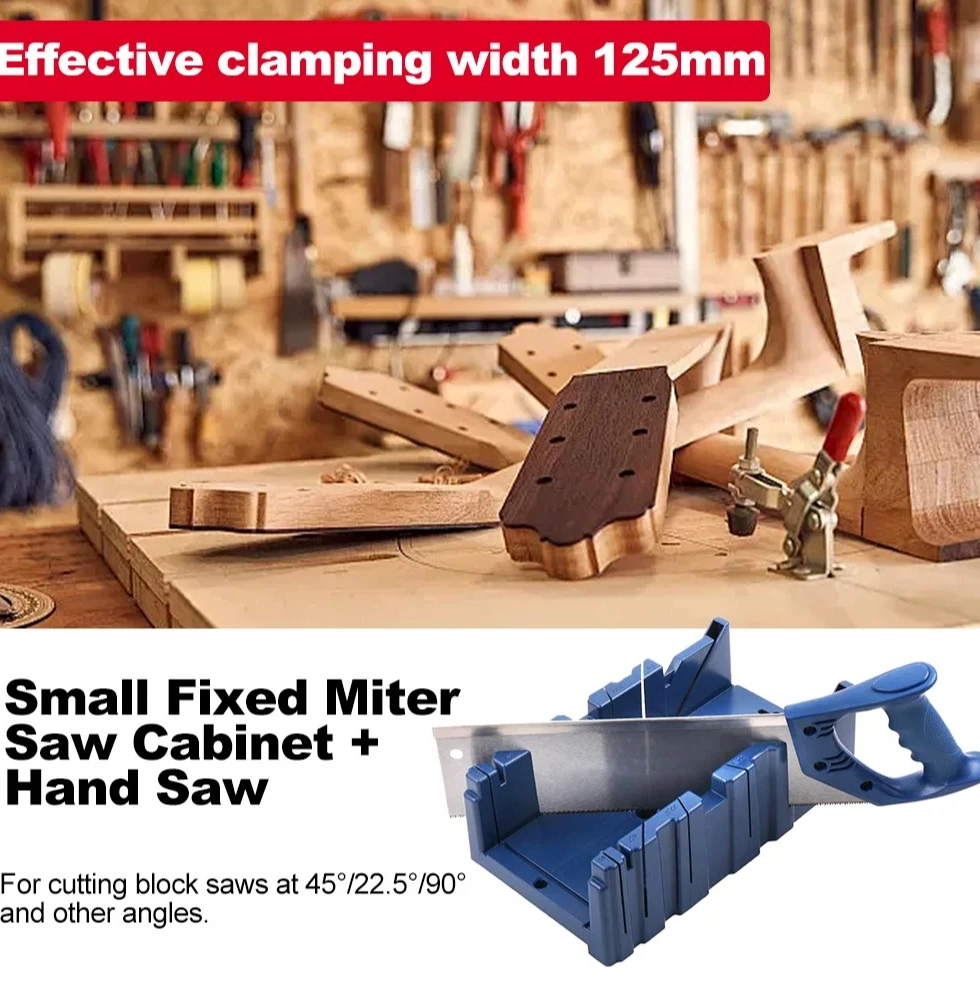 صندوق ميتري صندوق المنشار الخلفي 45 درجة/22.5 درجة/90 درجة صندوق منشار ميتري متعدد الوظائف حامل منشار ميتري تخزين المنشار