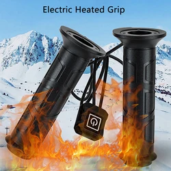 Motorcycle Heating Handgrips Electric Hot Heated Grips Handlebar Warmer Waterproof Adjust Temperature Handlebar Warmers