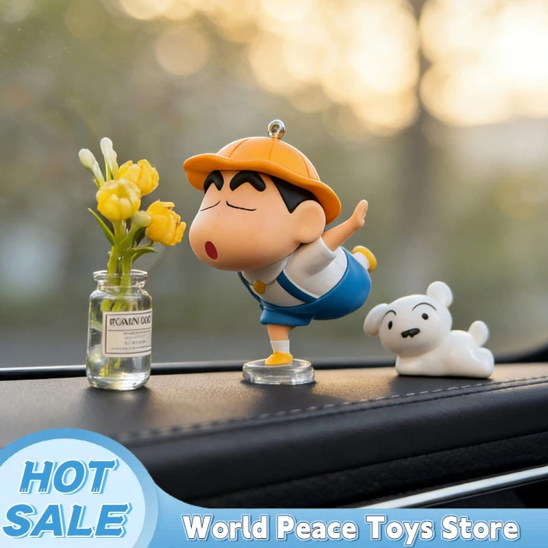 Adornos para el Tablero del Auto de Crayon Shin-Chan, Decoración para la Consola Interior del Vehículo, Figuras Decorativas para Escritorio, Mini Figuras de Colección, Regalos