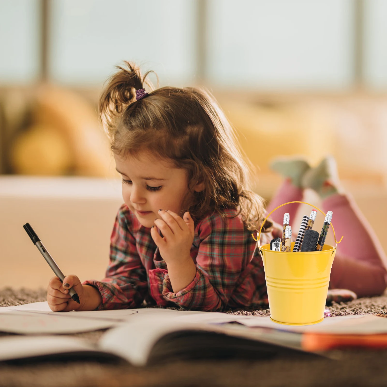 

3pcs Small Tin Flower Arrangement Bucket Flowers Container Succulent Bucket Garden Decoration Farmhouse Tinplate Flower Buckets