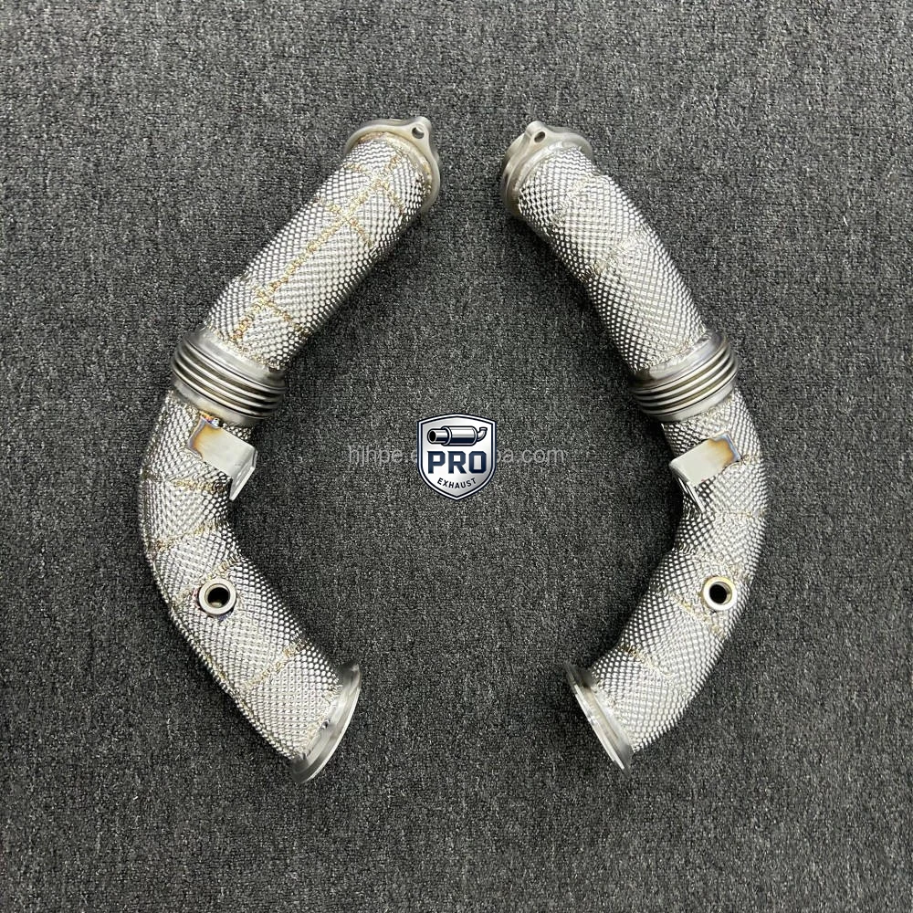 

Автомобильный даунпайп Free Flow для BMW X5M/X6M E70/E71 4.4TT 2010-2014, выхлопная труба из нержавеющей стали, спортивный выпускной коллектор