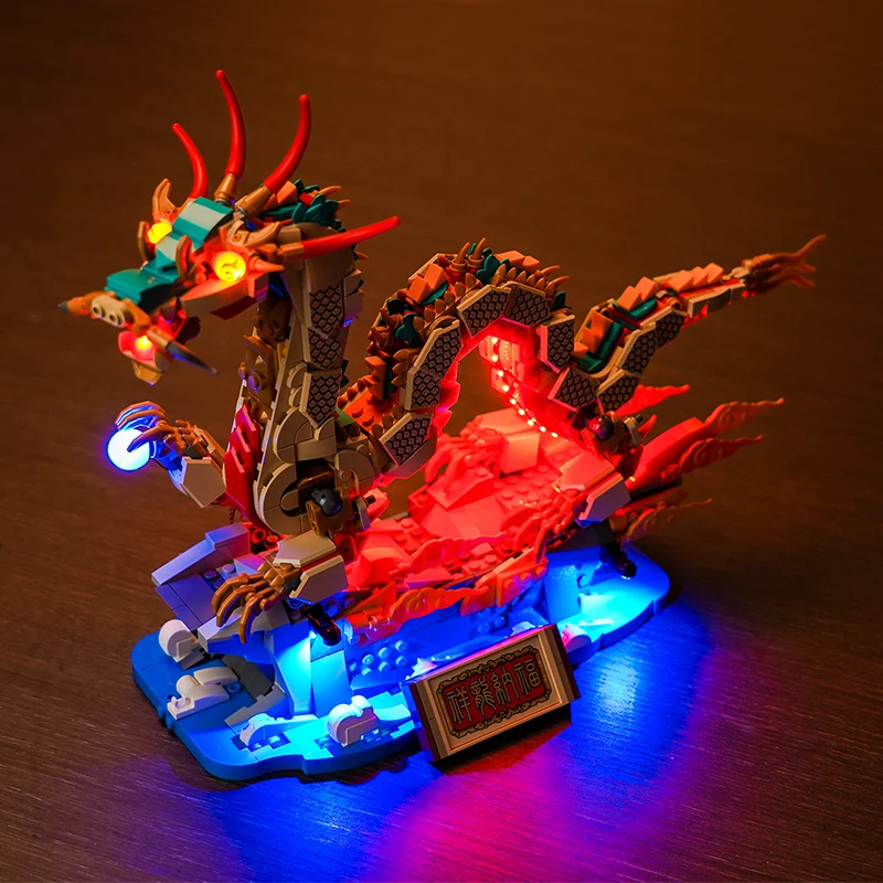 The Vonado LED 80112 set is suitable for Auspicius Dragon building blocks (including lighting accessories only)