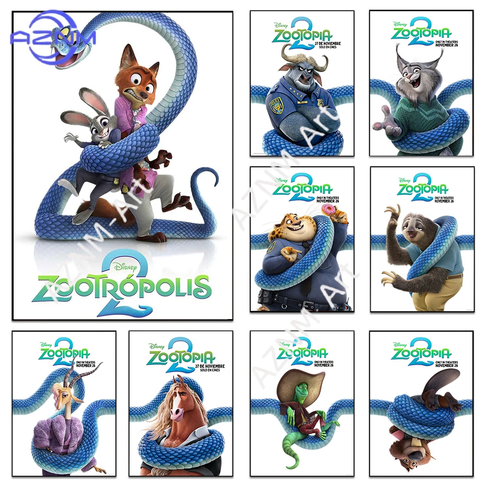 Disney Zootopia 2 Poster Print For Nursery Kids Bedroom Home