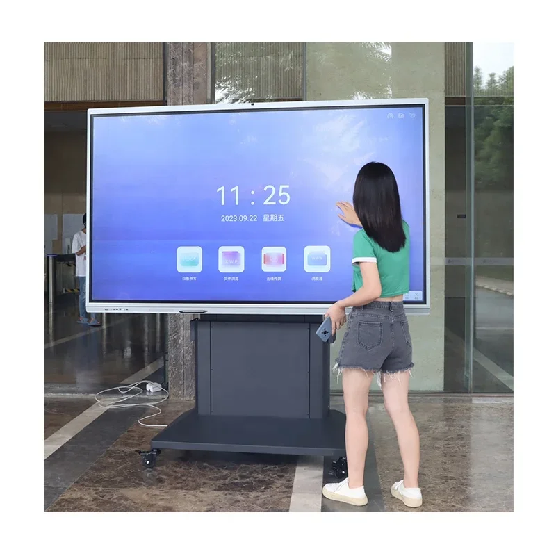 JGST 65,75,85,98,110in UHD 4K 20 Touch Point Smart White Board Interactive Flat Panel Digital Display Smart Digital Interactive