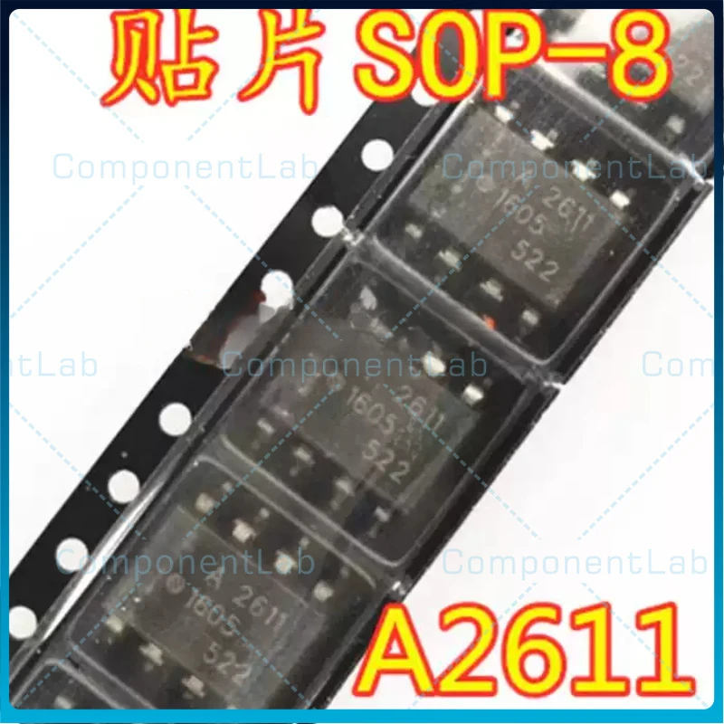 50-100pcs New Original A2611V HCPL-2611V SOP-8, 10Mbps High Speed Logic Gate Optocoupler