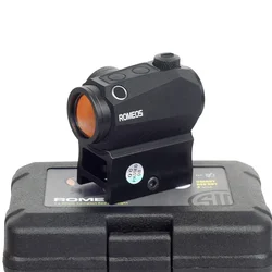 ROMEO5 1x20mm 2 MOA Red Dot Sight Reflex Cannocchiale da puntamento Cannocchiale da caccia con supporto Riser 20mm Rail Co-Witness olografico AR15 HK416