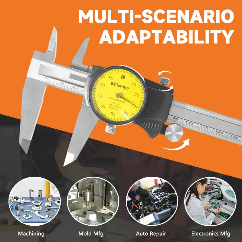 

Mitutoyo 505 - 681 Vernier Caliper - Japan - Made Best - Selling Tools Mechanics and Engineers Measuring Tools