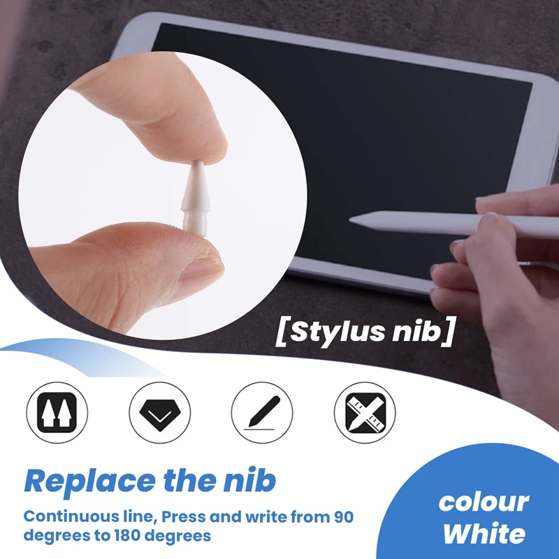 2Pcs Is Suitable For Apple Pencil Generation/Second Generation Ipad Stylus Replacement Pen Tip Stylus Press Screen Pen