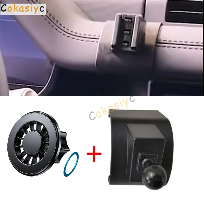 1Set ABS Plastic Material For 2020-2024 Land Rover Defender Special Car Magnetic Phone Holder Fixed Bracket Stand Mobile