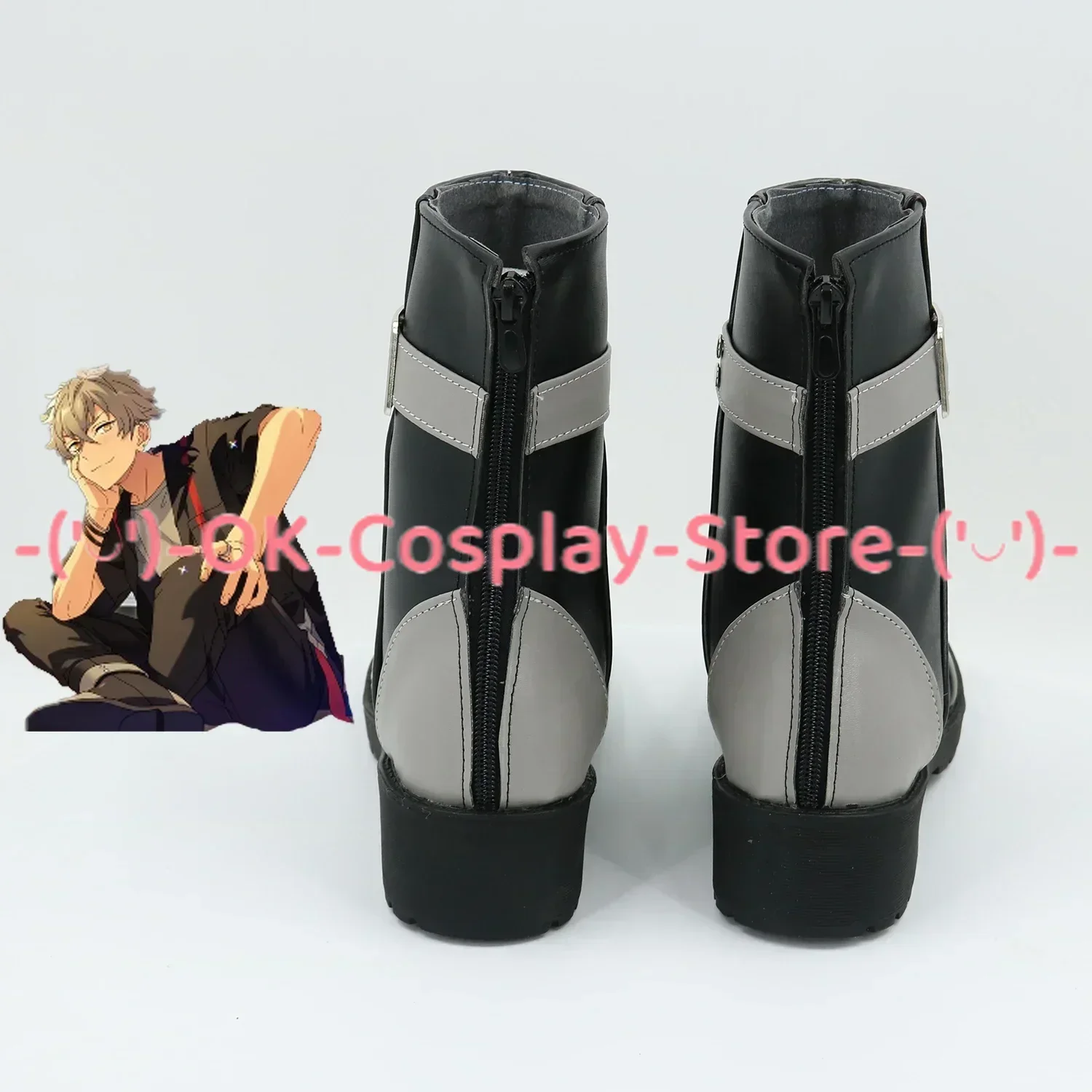 [Customized] Ensemble Stars Ogami Koga Cosplay Shoes Anime Game Roleplay Costume Prop Halloween Carnival Party PU Leather Boots