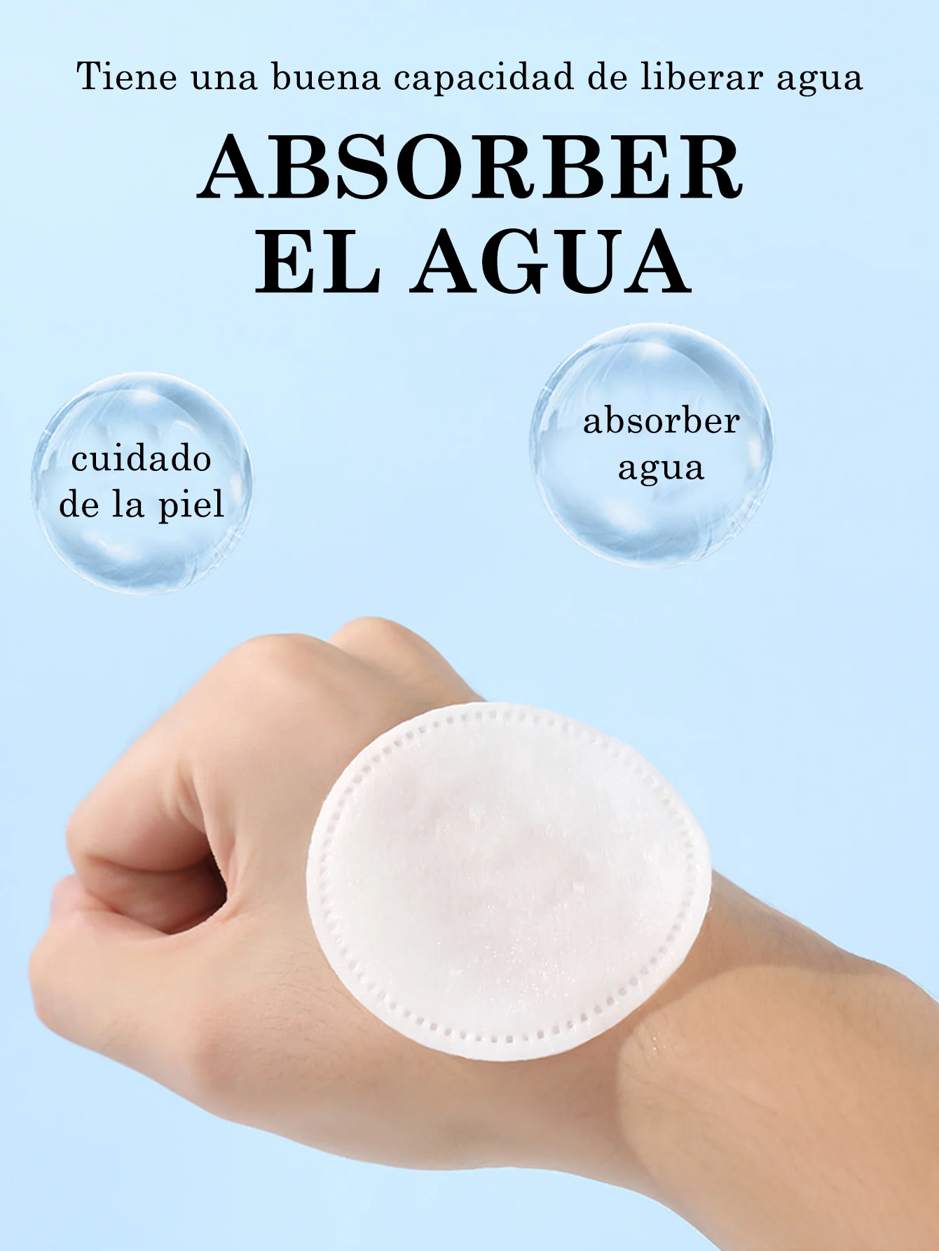 صفائح دائرية من القطن لمستحضرات التجميل، قطن خالص، ثلاث طبقات من فتحات إبرة القطن المركبة، حافة القفل، الطباعة، إزالة المكياج، ملاءات قطنية مستديرة سميكة #1