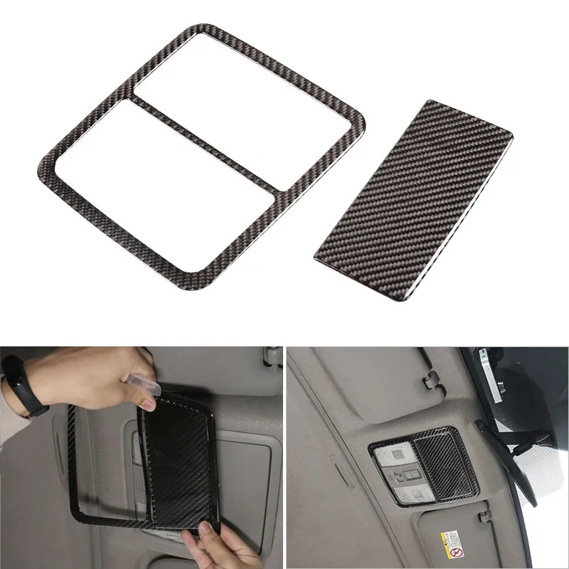 자동차 탄소 섬유 인테리어 지붕 독서 라이트 패널 프레임 커버 트림 Toyota Rav4 RAV 4 2006 2007 2008 2009 2010 2011 2012