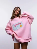 Sumuyoo Printing Warm Sweatshirt Loose Round Neck Oversized Chic Women's HoodiesTrendy Casual Autumn Winter Office Lady Pullover - Image 5