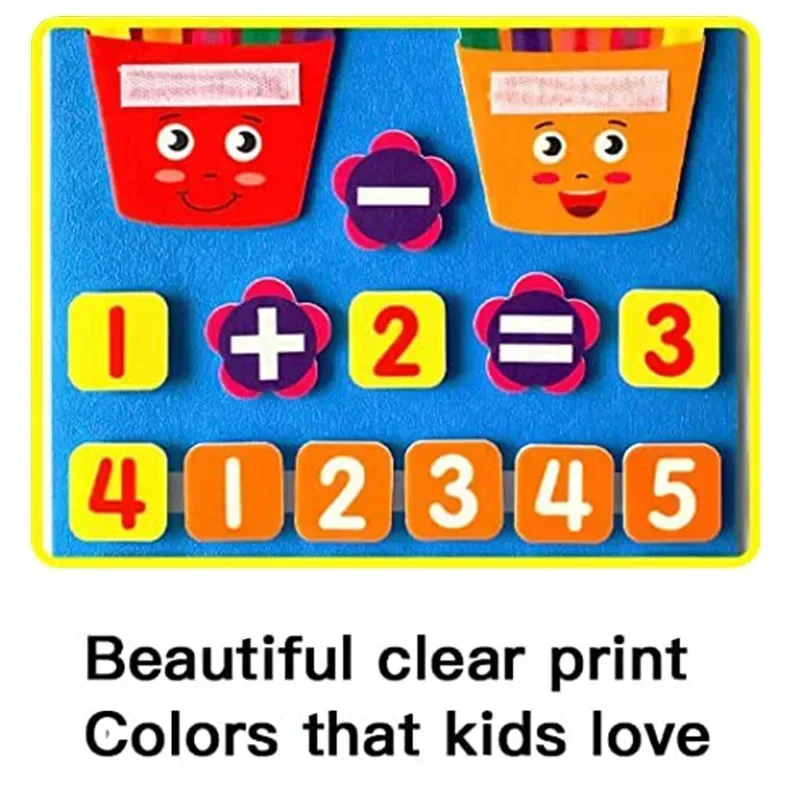 Kid Montessori Toys Felt Finger Numbers Math Toy Children Counting Early Learning For Toddlers Intelligence Development