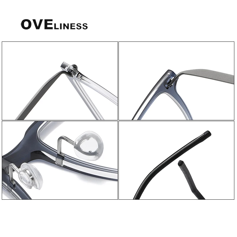 Retro square Screwless Spectacles Titanium Glasses Frame Men Women Brand Design Optical Myopia Prescription Eyeglasses frames