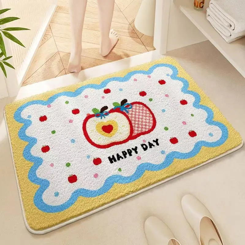 Imitation cashmere bathroom floor mat toilet toilet toilet door  absorbent foot mat household  carpet