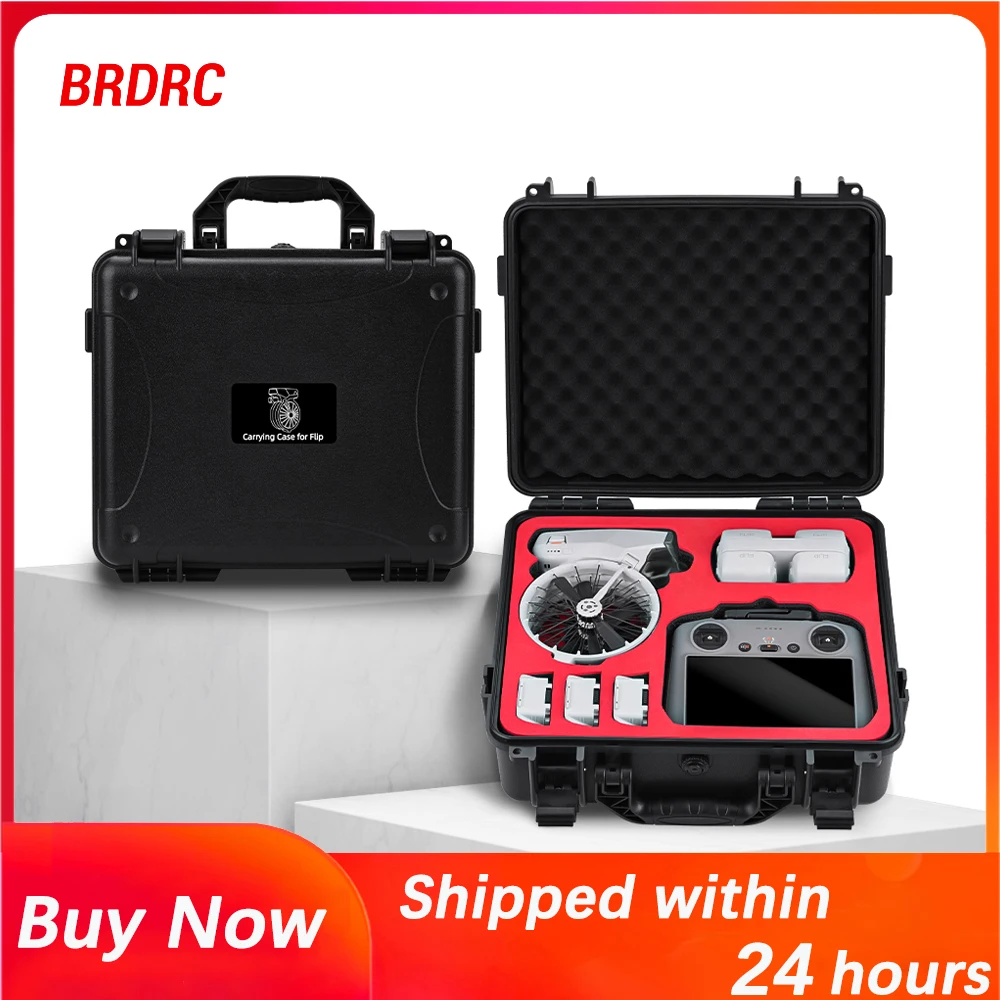BRDRC valise pour Drone à rabat DJI, sac de rangement à coque rigide de grande capacité, boîte de sécurité antidéflagrante, accessoires rabattables