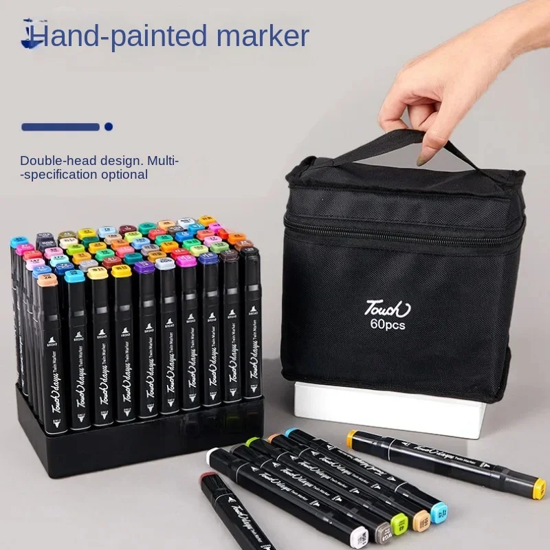 Touch Double Head Color Mark Pen Student Painting Set Brush Hard Oil Art Special Study Supplies Vibrant Colors Smooth Lines