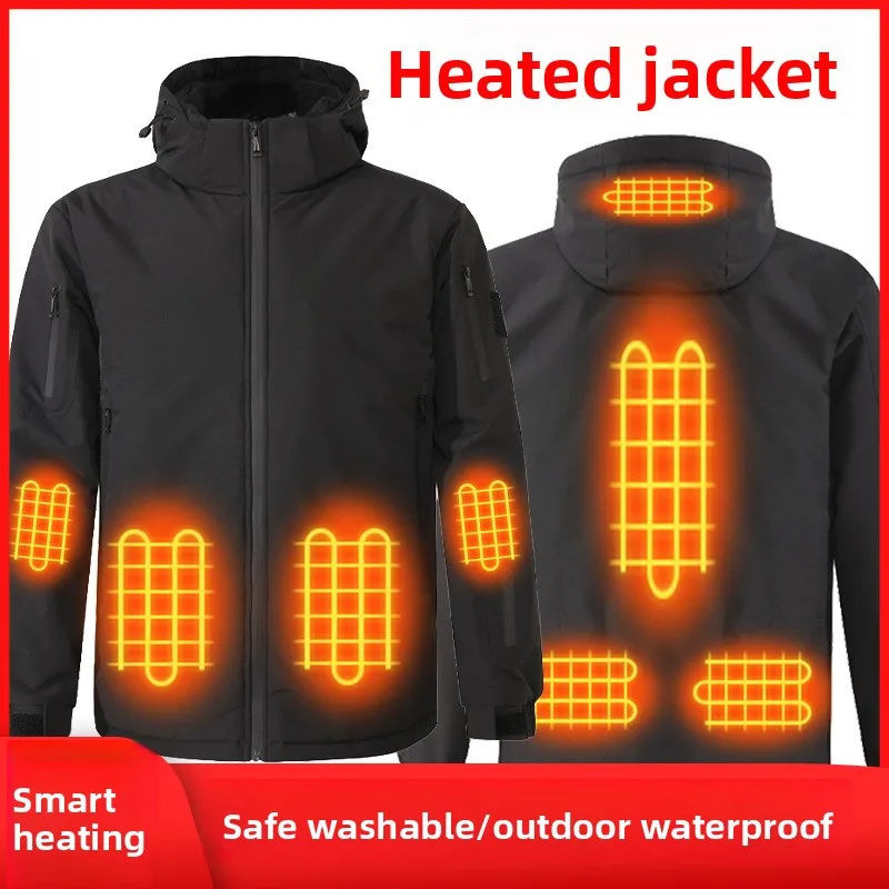 Unisex Intelligent Heated Jacket - 3-Speed Full-Body Heating Waterproof Windproof Constant Temp Coat