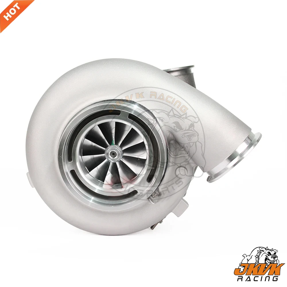 JKVK Racing GTX5544R Dual Ceramic Ball Bearing 102mm Turbocharger 1.22/1.41 D-Vband T6 Divided 1.24 Vband Up To 2700HP