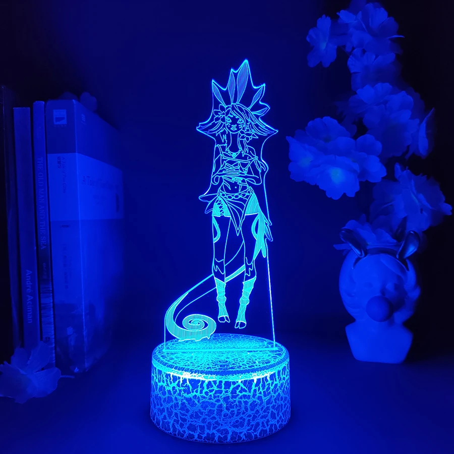 LOL Character Neeko-Lámpara de juego Kawaii, decoración de sala de juegos, LED que cambia de Color, ambiente, modelo de iluminación, regalo para