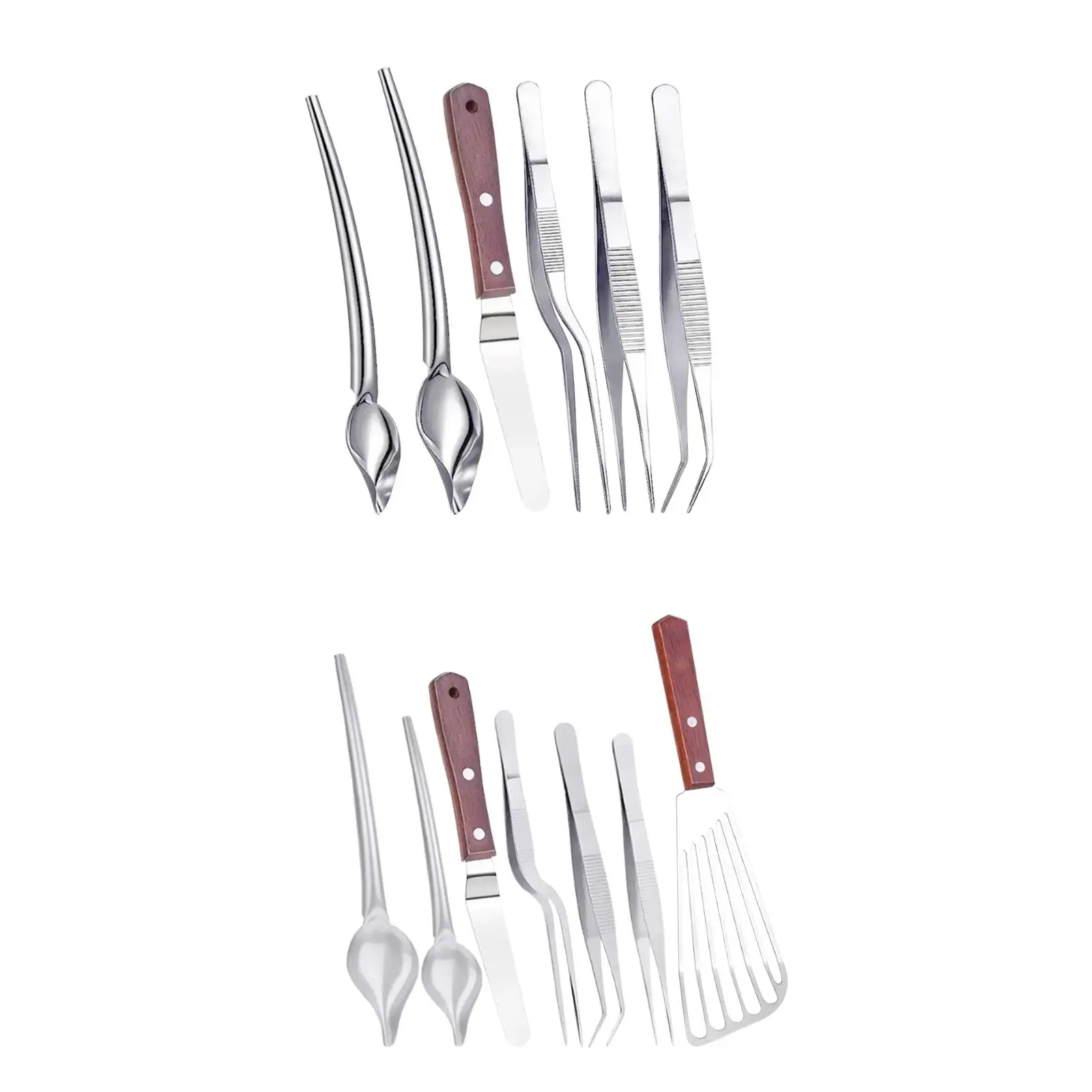 Innovative Kitchen Utensils Precision Tweezers Spatula Decorating Spoons Food Plating Set for Baking