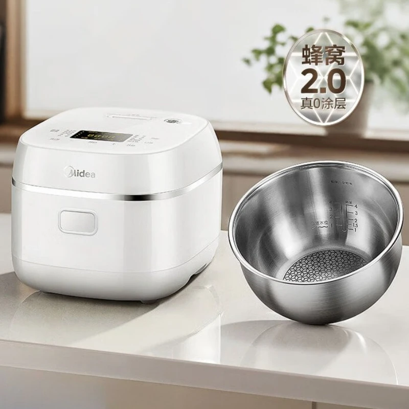 Midea Electric Rice Cooker, 3L Stainless Steel Uncoated Honeycomb Inner Pot, IH Heating, Smart Multifunctional Rice Cooker