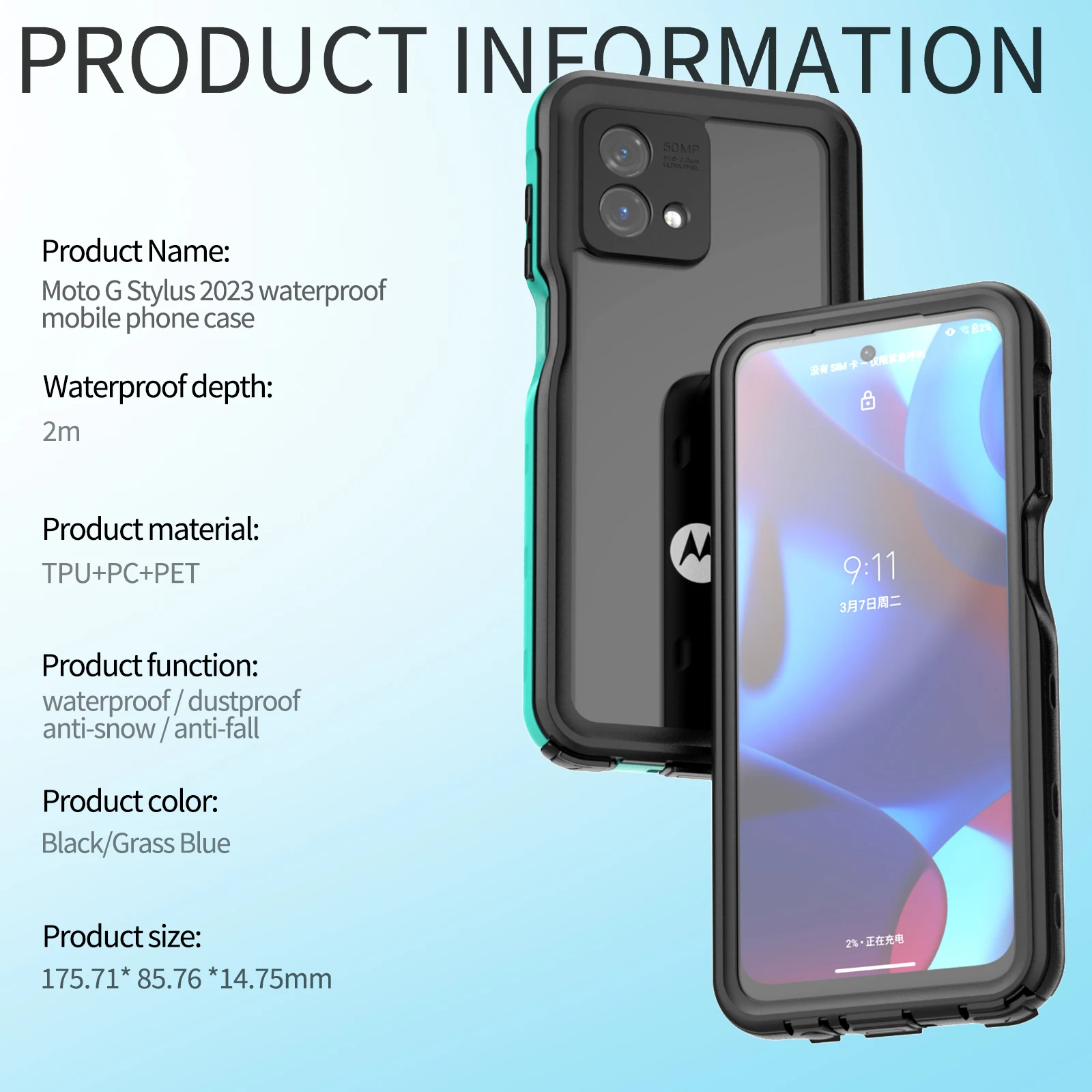 IP68 Real Waterproof Case For MOTO G Stylus 2023 Cases Underwater Diving Swim Outdoor Sports Case Full Protection Cover Funda