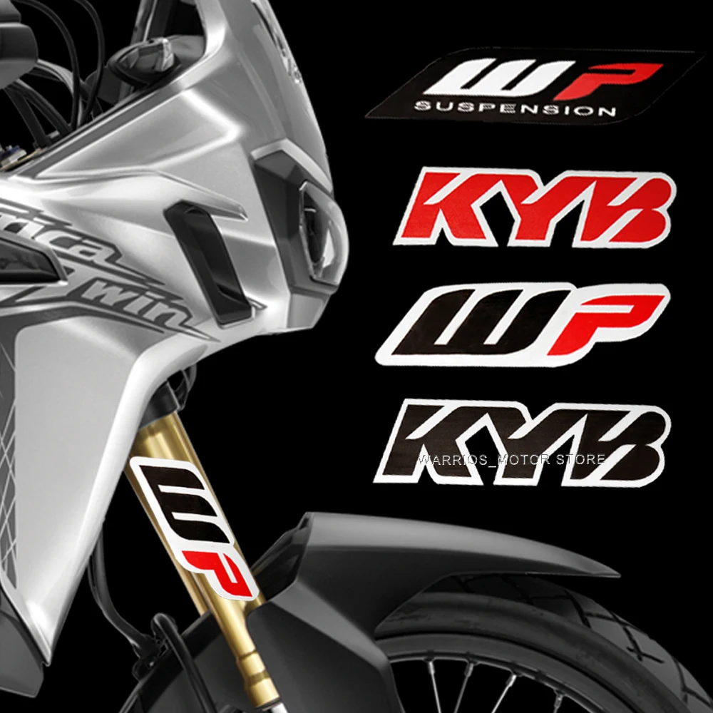 For Yamaha Honda Suzuki Ktm Kawasaki Motorcycle Fork KYB Wp Suspension Shock Sticker Reflective Motorcycle  Accessori Decal